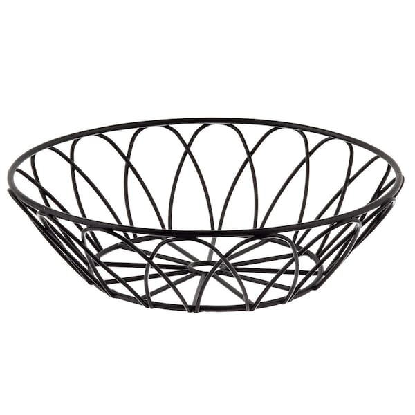 Tablecraft Round Serving Basket, Blk Metal, 8x8x2.5 10535 - main
