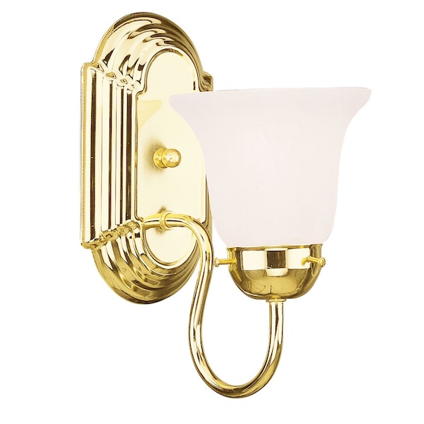 Livex Lighting Riviera 1 Light Polished Brass Bath Vanity 1071-02 - main