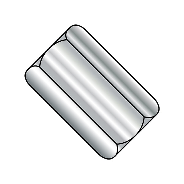 Zoro Select Coupling Nut, 1/2"-13, 18-8 Stainless Steel, Not Graded, Plain, 1-1/4 in Lg, 5/8 in Hex Wd, 100 PK 502010NCUP18 - main