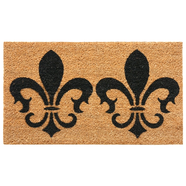 Rubber-Cal Doormat, 0.63 in Thick, Brown, 2 ft W x 5 ft L 10-102-CLOVIS - main