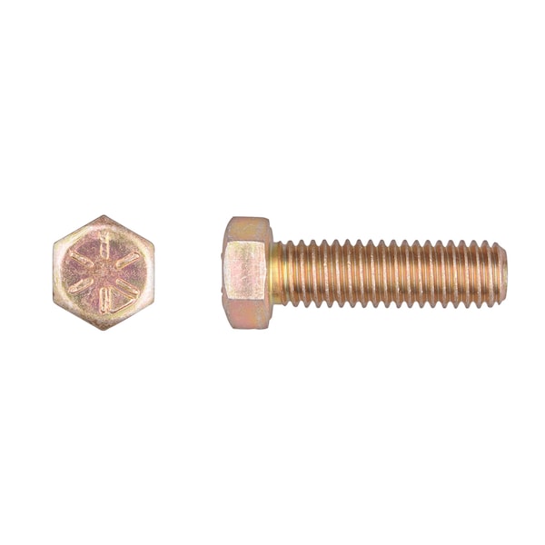 Disco Grade 8, 7/16"-14 Hex Head Cap Screw, Zinc Yellow Steel, 1-1/2 in L 11506PK - main