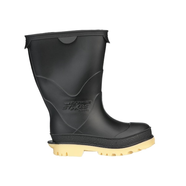 Tingley Kids Rain Boots, PVC, Polypropylene, Black, 8 11614 - main