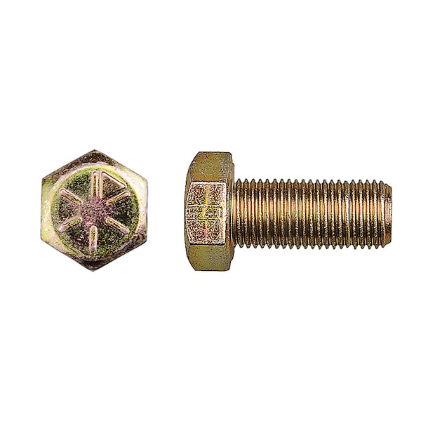 Disco Grade 8, 9/16"-18 Hex Head Cap Screw, Zinc Yellow Steel, 1-1/4 in L 11710PK - main
