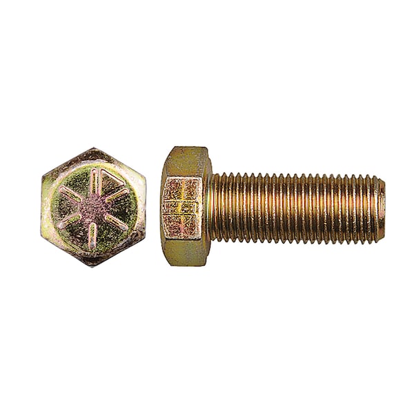 Disco Grade 8, 9/16"-16 Hex Head Cap Screw, Zinc Yellow Steel, 1-1/2 in L 11711PK - main