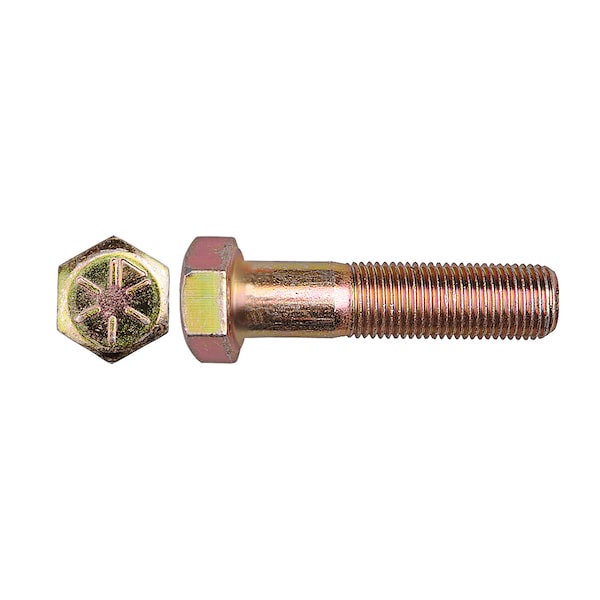 Disco Grade 8, 9/16"-18 Hex Head Cap Screw, Zinc Yellow Steel, 2-1/4 in L 11714PK - main