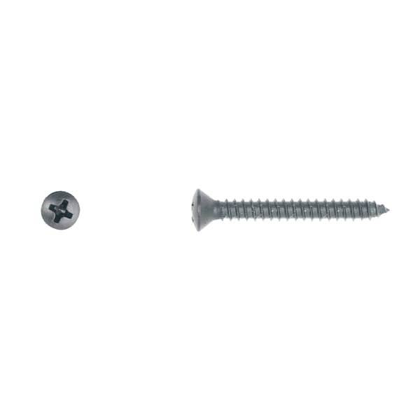 Disco Sheet Metal Screw, #8 x 1-1/2 in, Black Oval Head Phillips Drive 1187PK - main