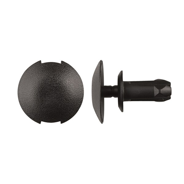 Disco Blk Nyln Push Type Retainer 10mm Hole Size 23mm Stem L PK15 11993PK Zoro