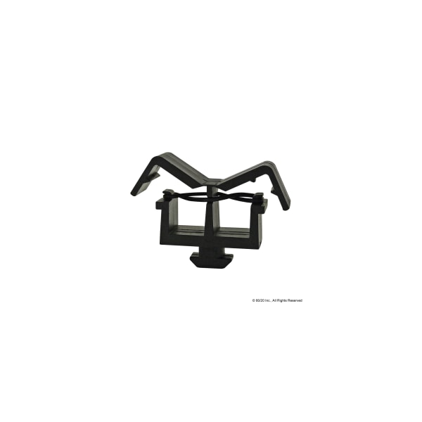 80/20 Cable/Tube Clip 1/4 Turn Nylon Blk 12319 - main