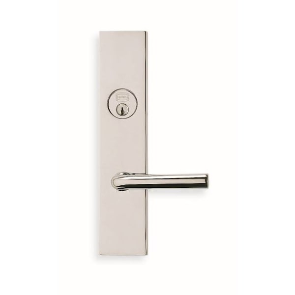Omnia LH 368 LVR 12000 Plate Panic Proof Entry 212BS Mort Bright Chrome 12368F0025L2