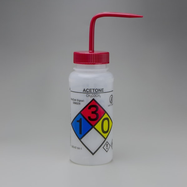 Bel-Art Bel-Art GHS Labeled Safety-Vented Acetone Wash Bottle: 500ml, 4/PK F12416-0001 - main