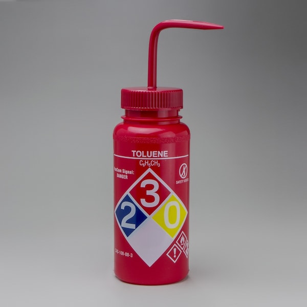 Bel-Art Bel-Art GHS Labeled Toluene Wash Bottle: 500ml, 4/PK F12416-0016 - main