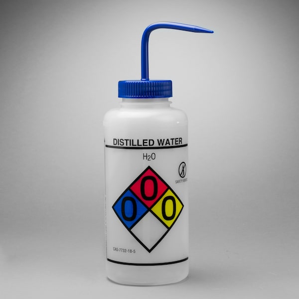 Bel-Art Bel-Art GHS Label Safety-Vent Distilled Water Wash Bottle: 1000ml, 2/PK F12432-0004 - main