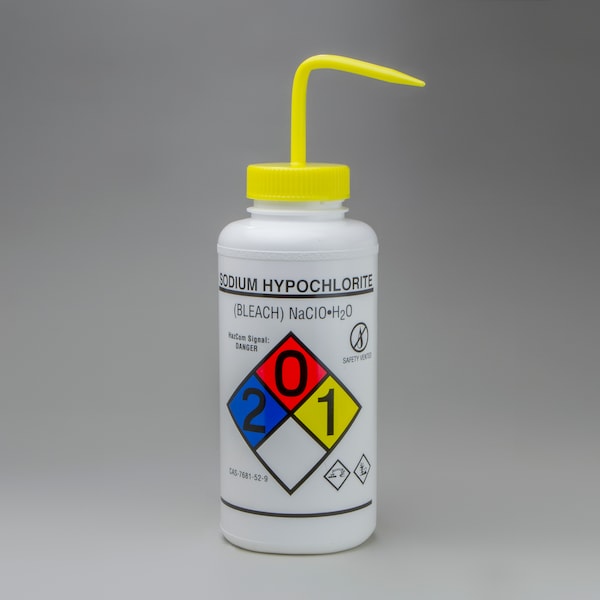 Bel-Art Bel-Art GHS Labeled Safety-Vented Bleach Wash Bottle: 1000ml, 2/PK F12432-0015 - main