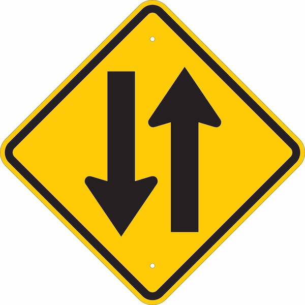 Brady Traffic Sign, 18" Height, 18 in Width, Plastic, Diamond, No Text 124580 - main