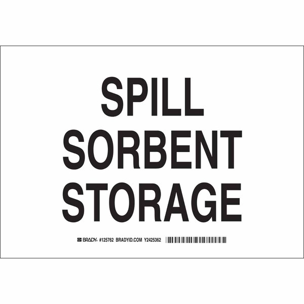 Brady Chemical Sign, 7" H, 10" W, Polyester, Rectangle, English, 125762 125762 - main