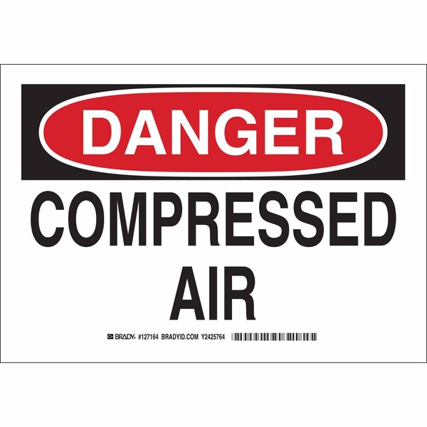 Brady Danger Sign, 10 in H, 14 in W, Polyester, Rectangle, English, 126167 126167 - main