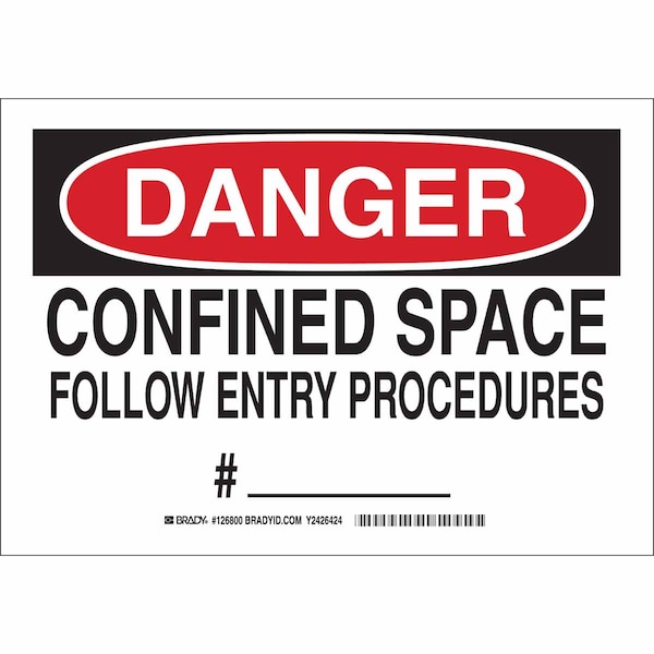 Brady Danger Sign, 10 in H x 14 in W, Polyester, Rectangle 126803 - main