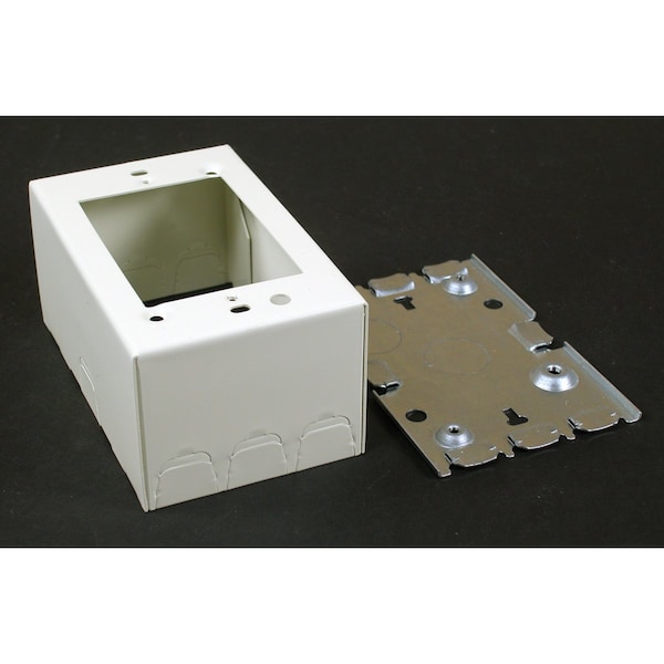 Wiremold GFCI Box Fitting, Ivory, Steel V5744