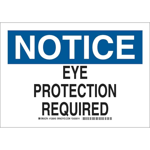 Brady Notice Sign, 7 in Height, 10 in Width, Aluminum, Rectangle, English 128838 - main