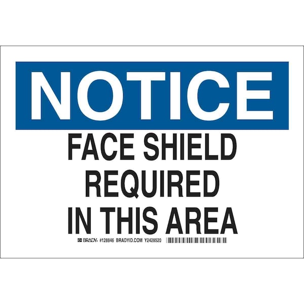 Brady Notice Sign, Plastic, Rectangle, English 128845 - main