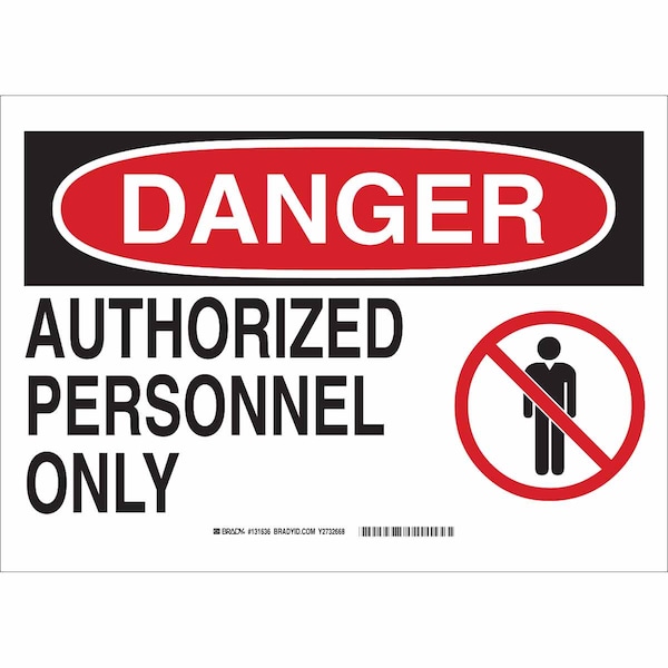 Brady Danger Sign, Plastic, Rectangle, English 131634 - main