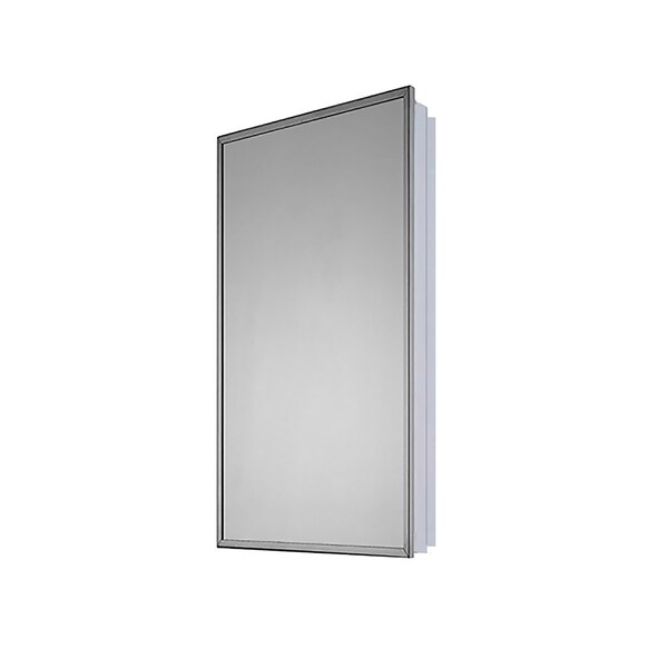 Ketcham 18" x 36" Euroline Partially Recessed SS Framed Medicine Cabinet 131-PR