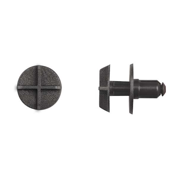 Disco Blk Nyln Push Retainers 9mm Hole Size 13mm Stem L PK10 13234PK - main