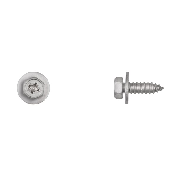 Disco SS License Plate Screws 6.3-1.81X20mm Phil Hex Head PK100 13252PK100 - main