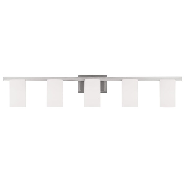 Livex Lighting Astoria 5 Light Brushed Nickel Bath Vani 1335-91 - main