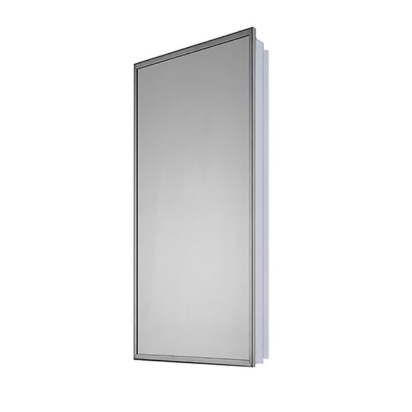Ketcham 18" x 42" Euroline Partially Recessed SS Framed Medicine Cabinet 133-PR