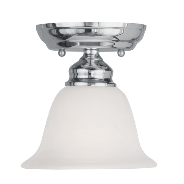 Livex Lighting Essex 1 Light Polished Chrome Ceiling Mount 1350-05 - main