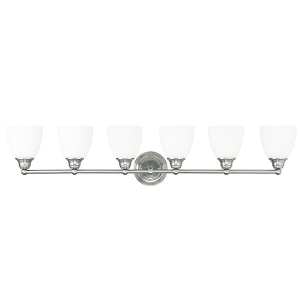 Livex Lighting Somerville 6 Light Brushed Nickel Bath Vanity 13666-91 - main