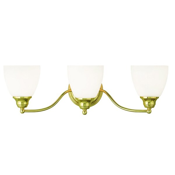 Livex Lighting Somerville 3 Light Polished Brass Bath V 13673-02 - main