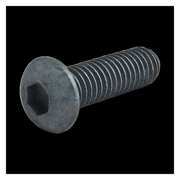 80/20 M6-1.00 Socket Head Cap Screw, Button, Blue Zinc Plated Steel, 20 mm Length 13-6320 - main