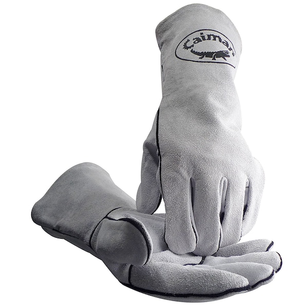 Caiman Stick Welding Gloves, Cowhide Palm, Universal, PR 1405