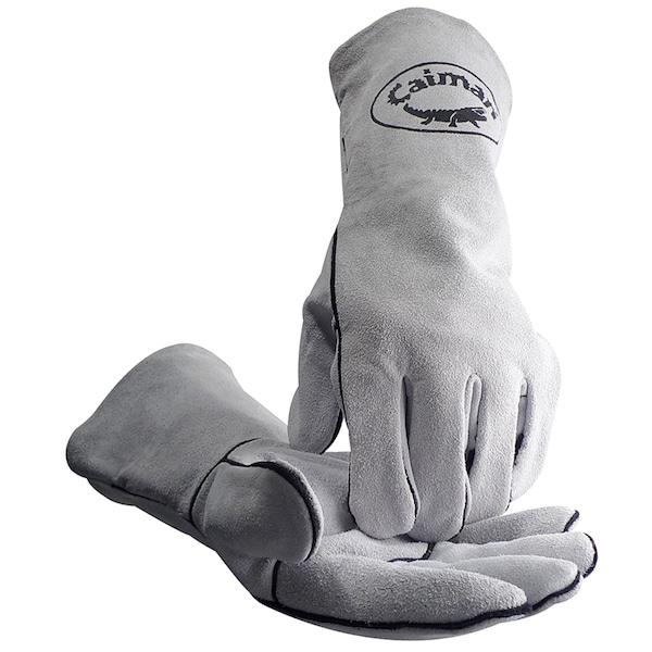 Caiman Stick Welding Gloves, Cowhide Palm, Universal, PR 1405 Zoro