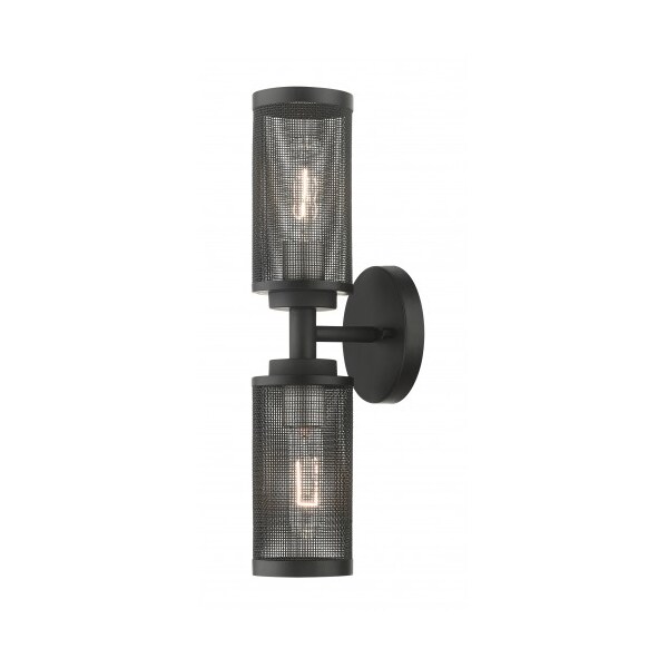 Livex Lighting Black with Brushed Nickel Accents Sconce 14122-04 - main