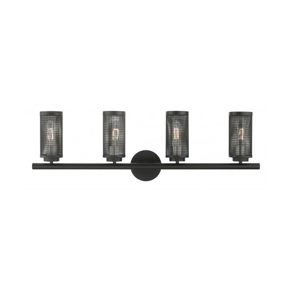 Livex Lighting Black with Brushed Nickel Accents Vanity 14124-04 - main