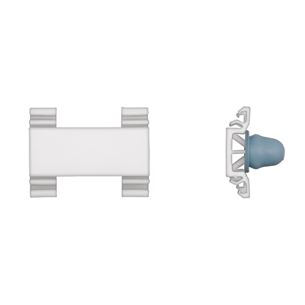 Disco Wht Nyln Moulding Clips 25.5mm Wide 11mm Stem L PK25 14284PK - main