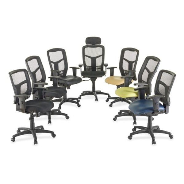 Lorell Managerial Chair Mesh Mid-Back Managerial Chair, Black, Adjustable Arms, 17.70" to 21" Height, Black LLR86209 - main