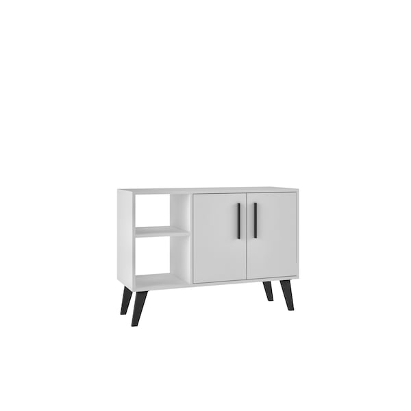 Manhattan Comfort Amsterdam 35.43" Sideboard with 4 Shelves in White 147AMC205 - main