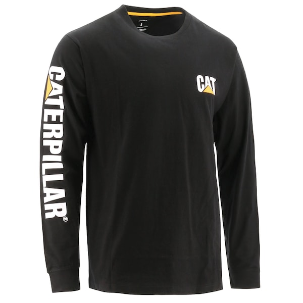 T-SHIRT TRADEMARK BANNER MANCHES LONGUES NOIR CATERPILLAR XL