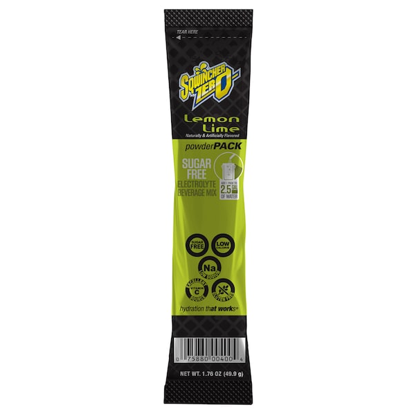 Sqwincher Sports Drink Mix Powder 1.76 oz., Lemon-Lime, PK8 159016800