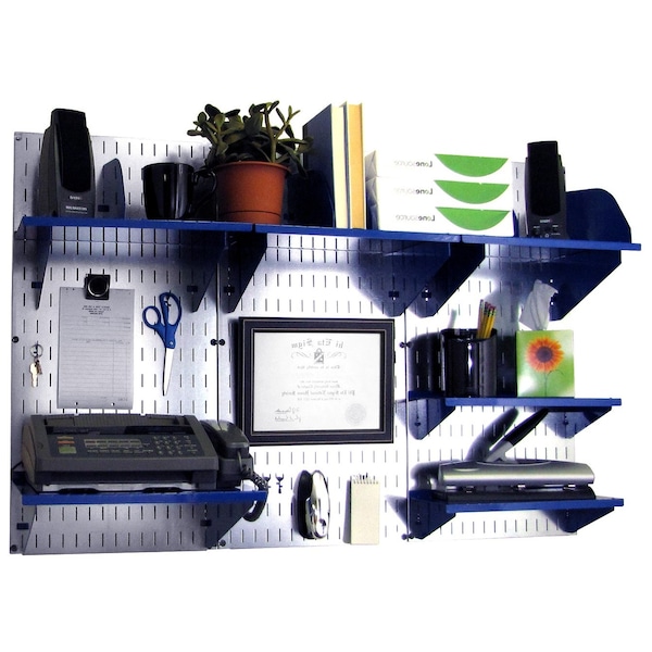 Wall Control Office Wall Organizer System Unit, Galv/Blue 15-IOFC-300-GVBU - main