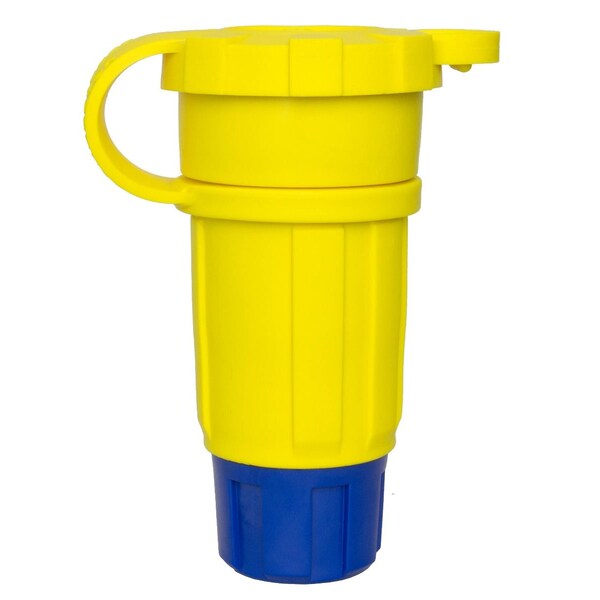 Ericson Watertight Locking Connector, L5-20R, 20 A, 125V AC, Single Phase, 2 Pole, Yellow 2410-CW6P - main