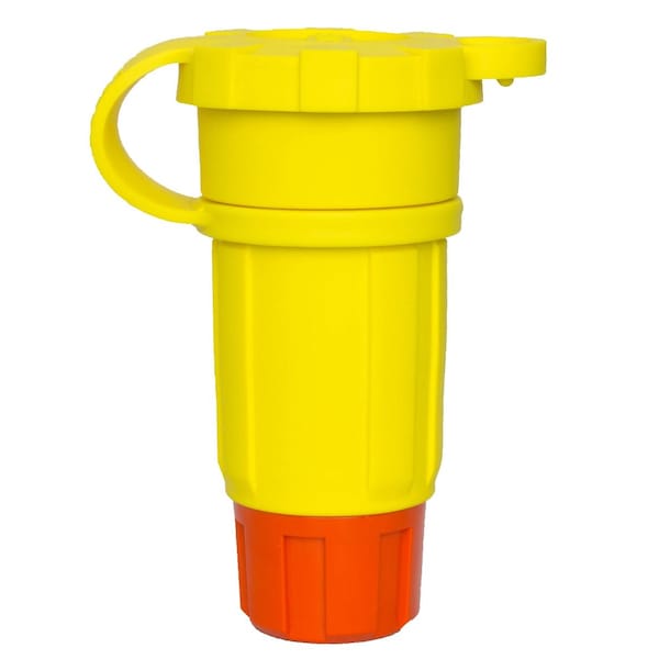 Ericson Watertight Straight Blade Connector, 6-20R, 20 A, 250V AC, 2 Pole, 3 Wire, Screw Terminals, Yellow 1616-CW6P-AM - main