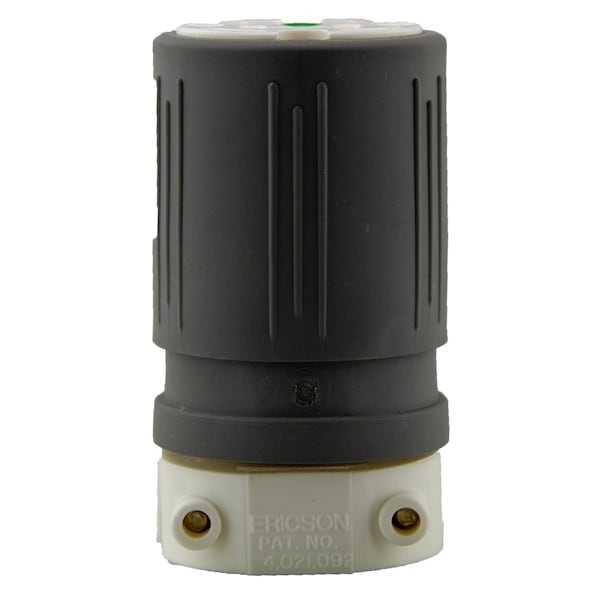 Ericson Straight Blade Connector, 5-20R, 20 A, 125V AC, 2 Pole, 3 Wire, Clear 1632-CHC - main