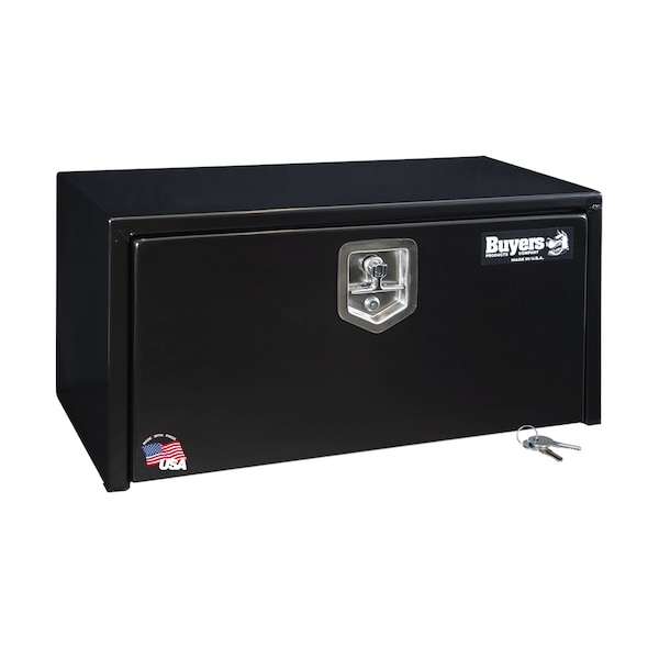 Buyers Products 15x13x30 Inch Black Steel Underbody Truck Box with T-Handle 1703324 - main