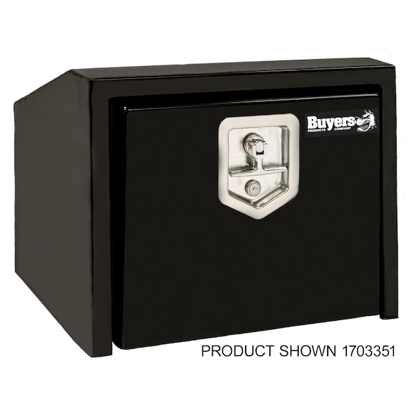 Buyers Products 14/10.5x12x30 Inch Black Steel Underbody Truck Box With Slanted Back 1703355 - main