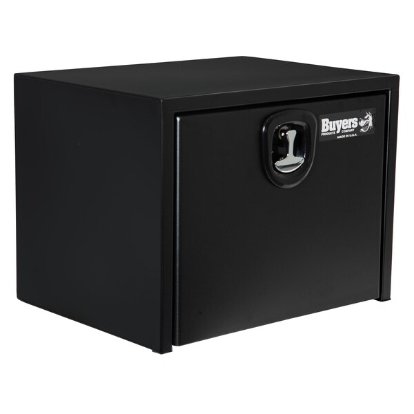 Buyers Products 24x24x24 Inch Textured Matte Black Steel Underbody Truck Box with 3-Point Latch 1734500 - main